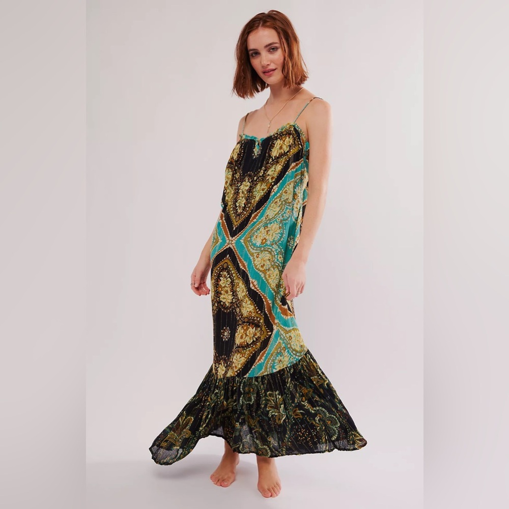 Free People Mojave Mermaid Maxi Dress in Latigo Bay size Small NWT